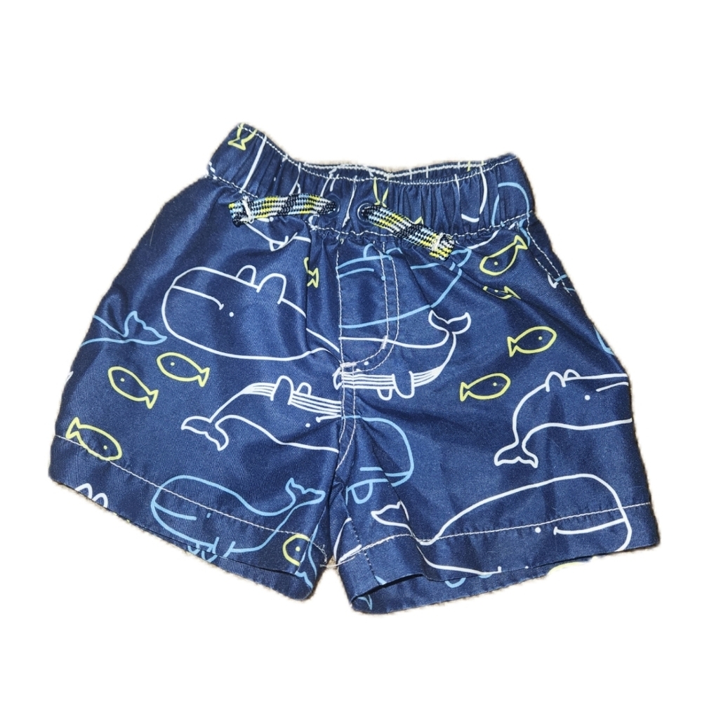 💓3/$15 Carter's 6 Months Fish Themed Swim Trunks